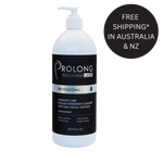 Bottle of Prolong Lash professional eyelash extension cleaner with free shipping text on a white background