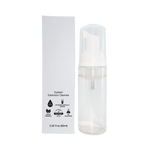 Eyelash extension cleanser bottle with packaging on a white background