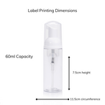 Empty Foaming Pump Bottles 60ml - Clear