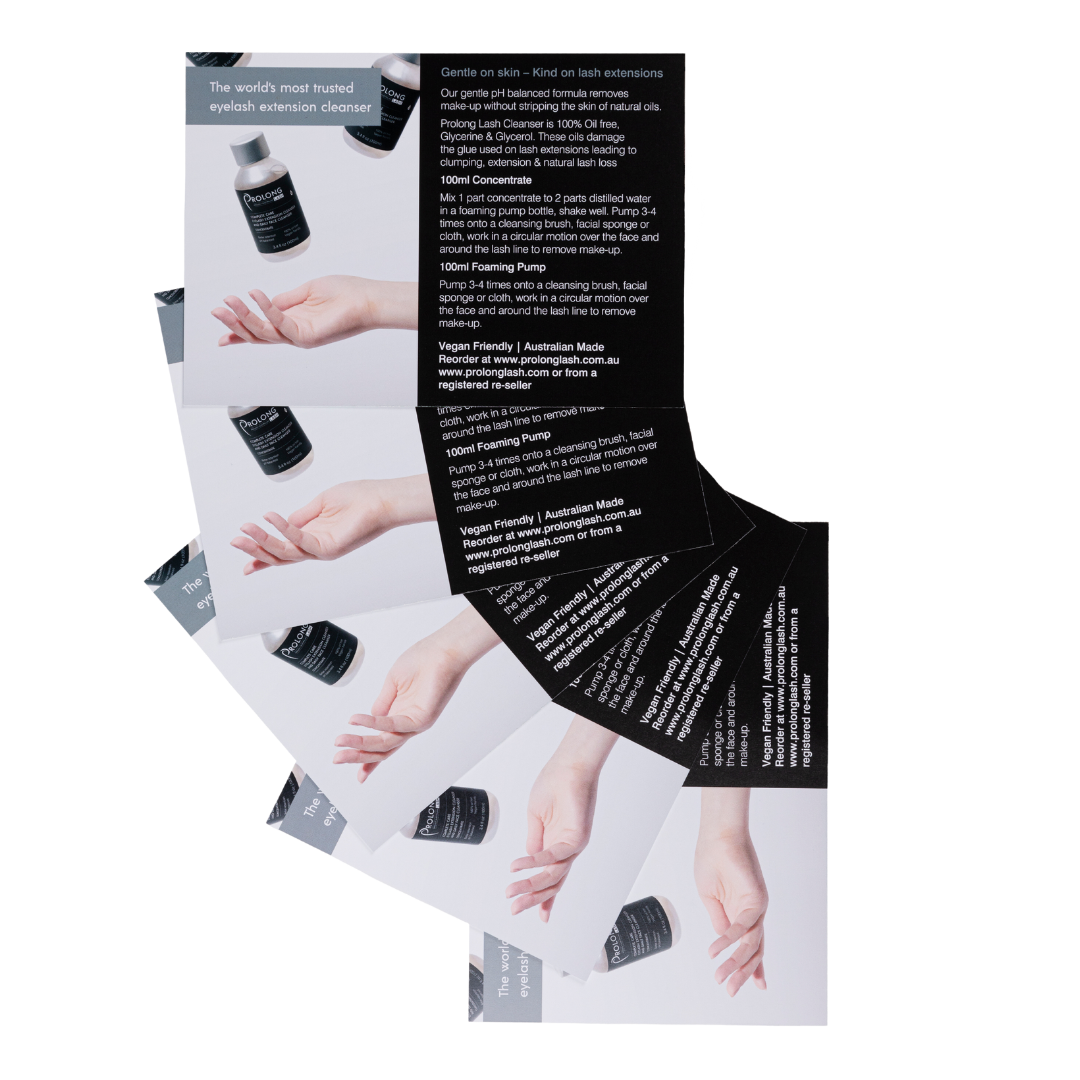 Client Aftercare Cards - Cleanser Concentrate x 5 Cards