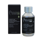 Prolong Lash eyelash extension and daily facial cleanser concentrate with packaging on a white background