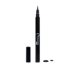 Black eyeliner pen with cap on a white background