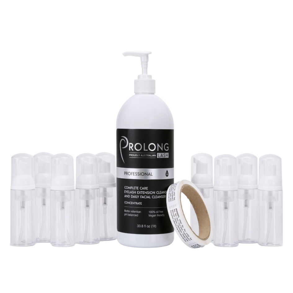 Eyelash Extension Cleanser Concentrate - Professional Starter Pack - 33.8 fl oz / 1 Lt