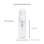 Empty Foaming Pump Bottles 60ml - Clear